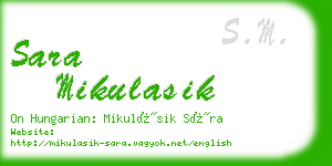 sara mikulasik business card